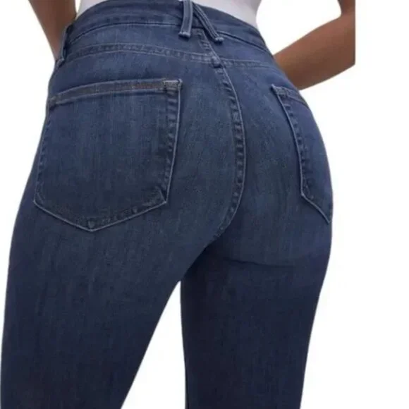 Good American Good Legs Sculpting Jeans Size 16 Dark Wash Organic Cotton - Picture 7 of 7